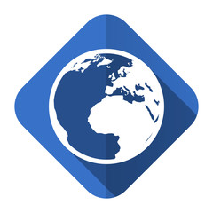 Naklejka premium earth flat icon world sign