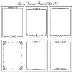 set of vintage borders and frames