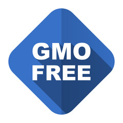 gmo free flat icon no gmo sign