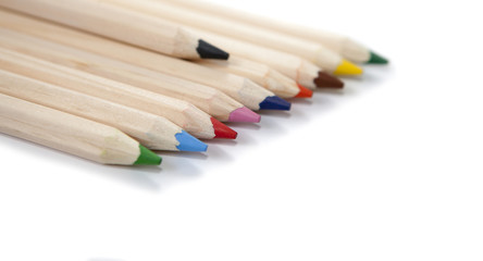 crayons de couleurs pastels