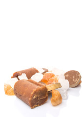 alm sugar, coconut sugar, sugar cane rock and white rock sugar 