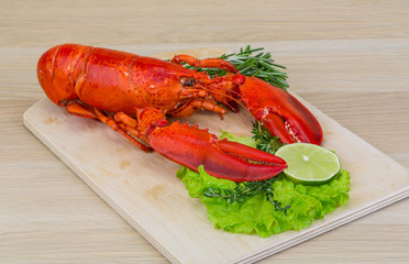 Boiled lobster