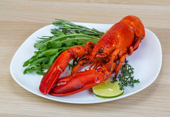 Boiled lobster