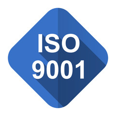 iso 9001 flat icon