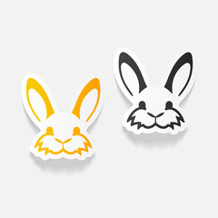 realistic design element: easter rabbit