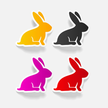 realistic design element: easter rabbit