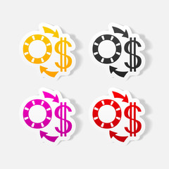 realistic design element: exchange chips