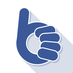 Abstract thumb up- like symbol, vector