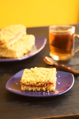 German cake called Streuselkuchen (Crumble cake)