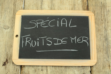 Fototapeta premium ardoise spécial fruits de mer