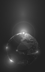 Abstract Illustration of Planet Earth in Space. Stock Vector