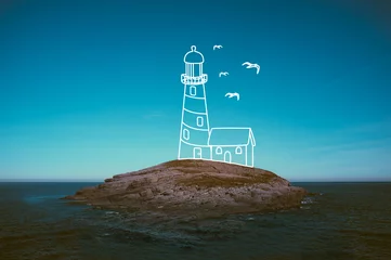 Cercles muraux Phare Imagining a lighthouse