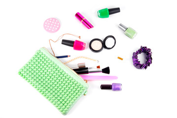 cosmetic set isolated on white