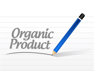 organic product message sign illustration design