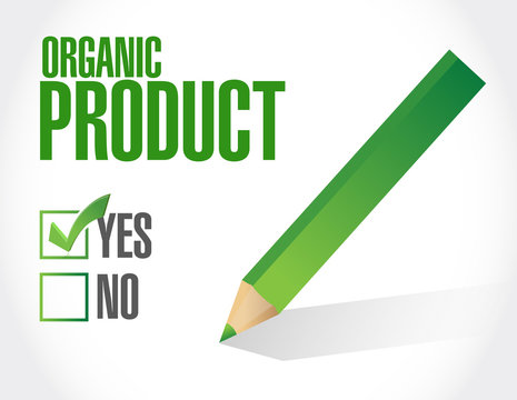 yes to organic products check list illustration