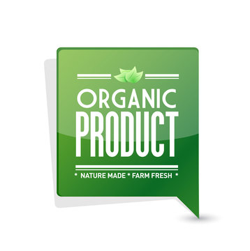 organic product pointer sign illustration design