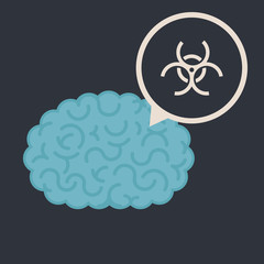 Brain concept illustration: biological contamination