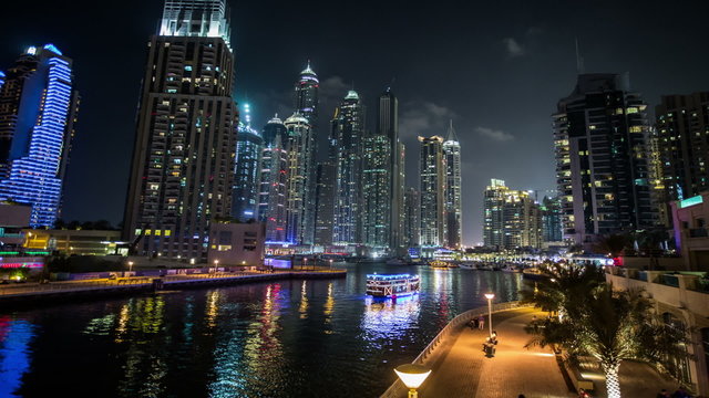 time lapse photography, view of Dubai