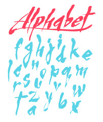 Vector alphabet. Hand drawn letters.