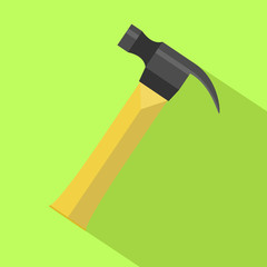 Claw hammer flat icon