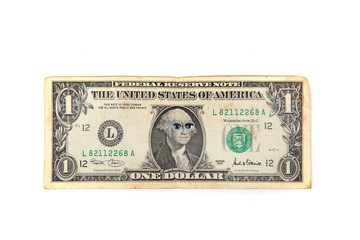 1 dollar with eyes