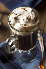 Homemade Irish Coffee with Whiskey