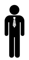 Homme avec une cravatte