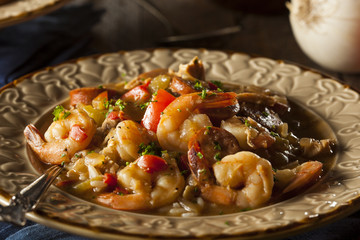 Homemade Shrimp and Sausage Cajun Gumbo