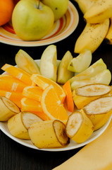 Fresh Organic Fruit Salad on a plate