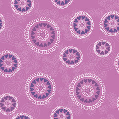 Seamless pattern floral doodle background