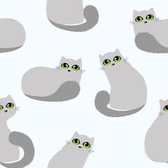 seamless pattern of cats. Vector illustration