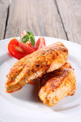 Grilled chicken breasts