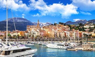 Menton - beautiful town in south of France