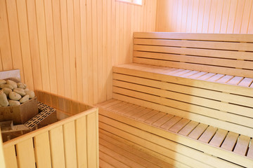 Fototapeta na wymiar Sauna room