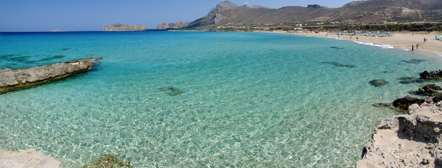 clear water sandy beach in Greece