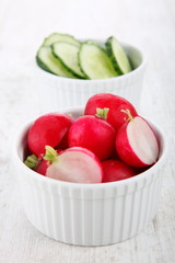 Radishes in bowl