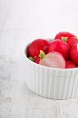Radishes in bowl