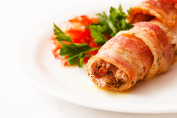 sausage wrapped in bacon