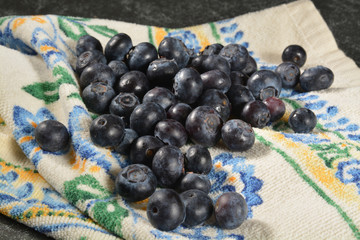 Fresh washed blueberries