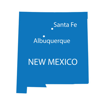 blue map of New Mexico
