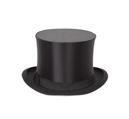 Alte Zylinder. Black top hat on white