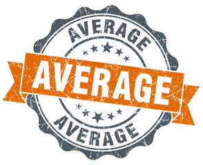 average orange vintage seal isolated on white