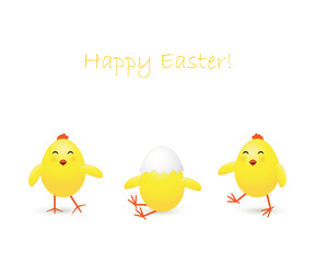 Funny Easter chicks