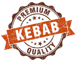 Obraz premium kebab brown vintage stamp