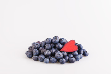 Blueberry and heart