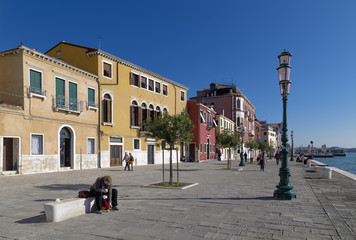 Waterfront Canal Dorsoduro in Venice
