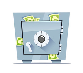 Safe with money
