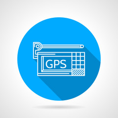 GPS navigator flat line vector icon