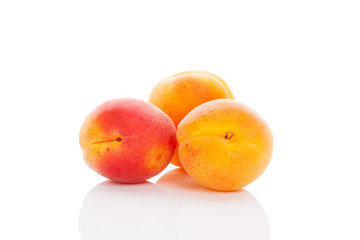 Delicious apricots isolated.
