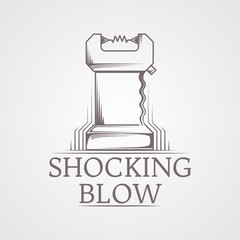 Abstract vector illustration of taser icon with text